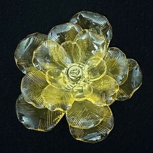 Waterford Yellow Crystal Flower Paperweight